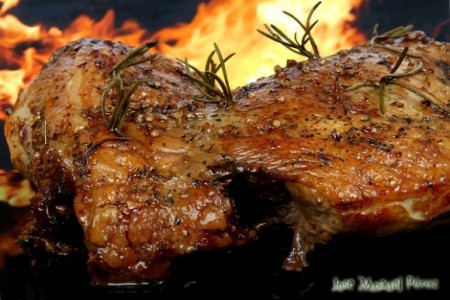 Asado de carne al romero